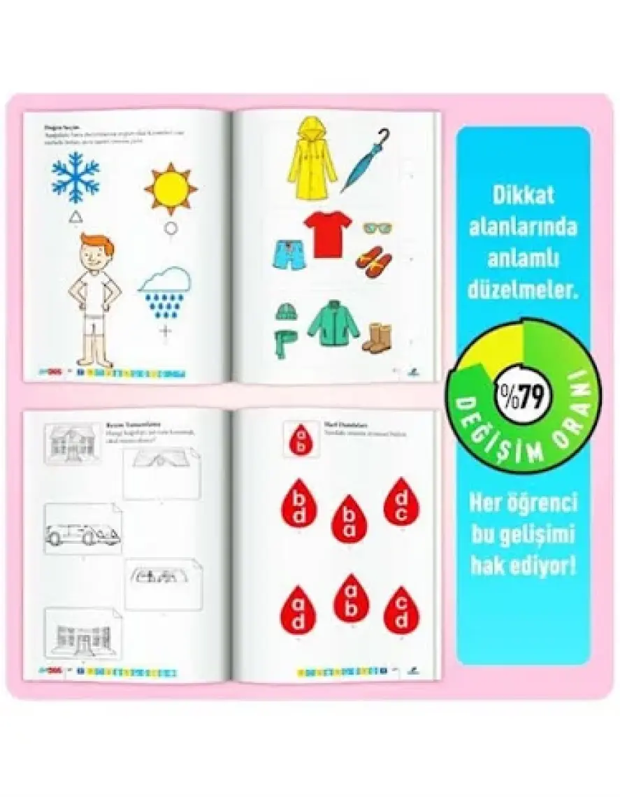 Adeda Yayıncılık Easy Dikkati Güçlendirme Seti 4-7 Yaş B Kitapçığı - Osman Abalı