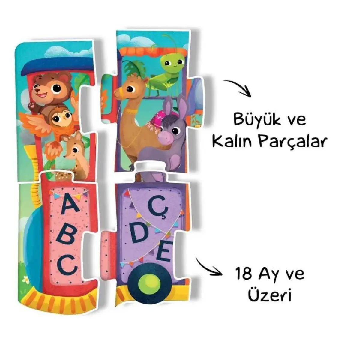 İlk Harf Trenim - Cırt Cırtlı Yapboz ve Kitap Seti - Buse Nazilli