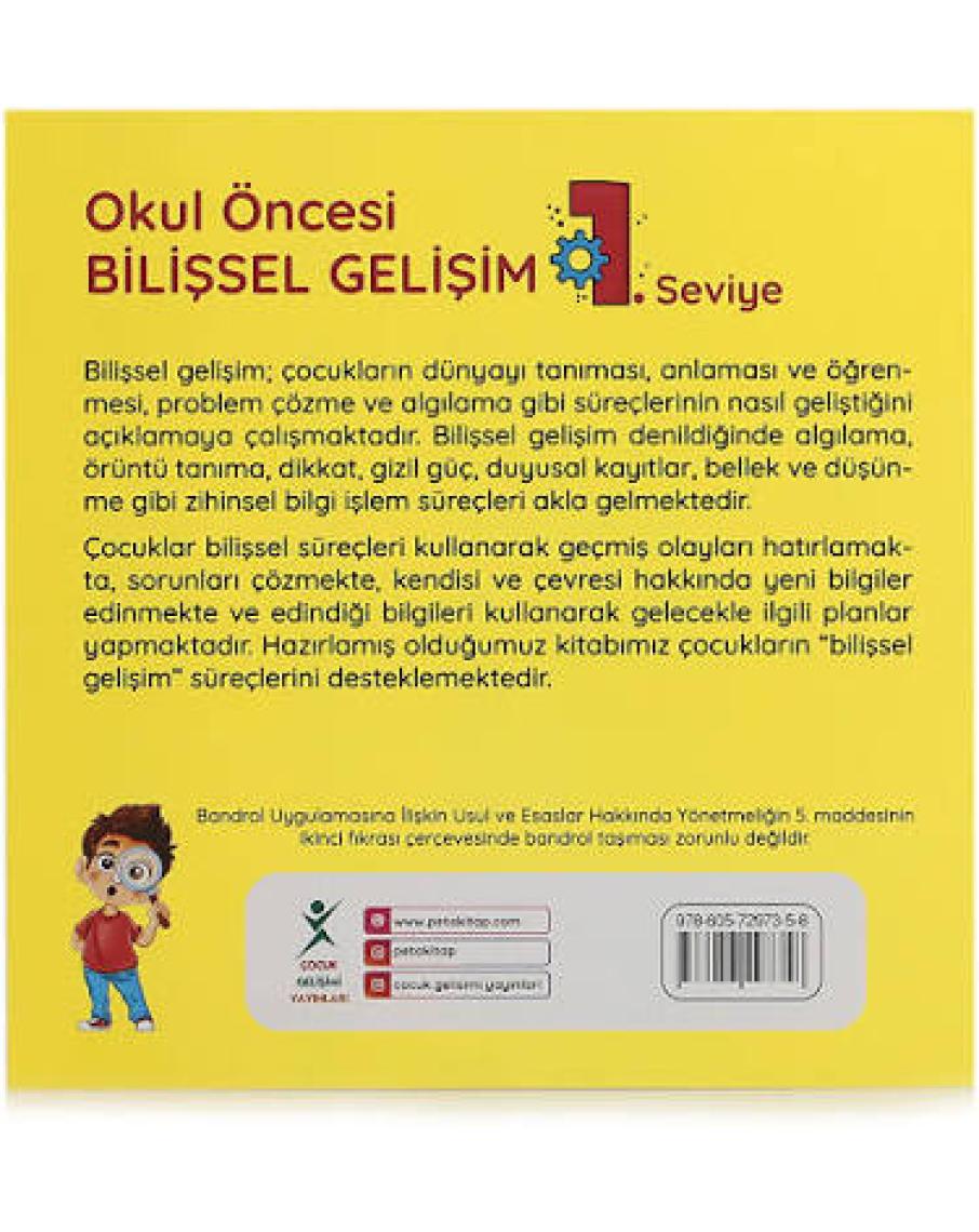 Okul Öncesi Bilişsel Gelişim 1. Seviye - Bahar Sarıkaya
