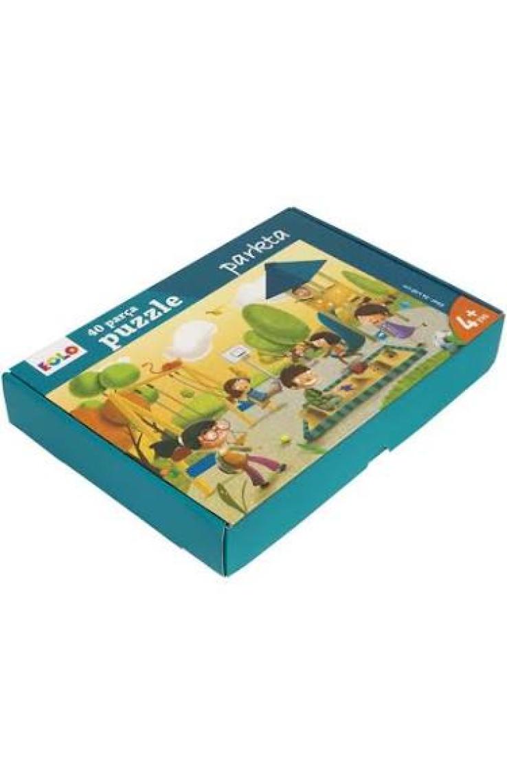 40 Parça Yer Puzzle: Parkta