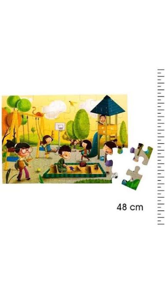 40 Parça Yer Puzzle: Parkta