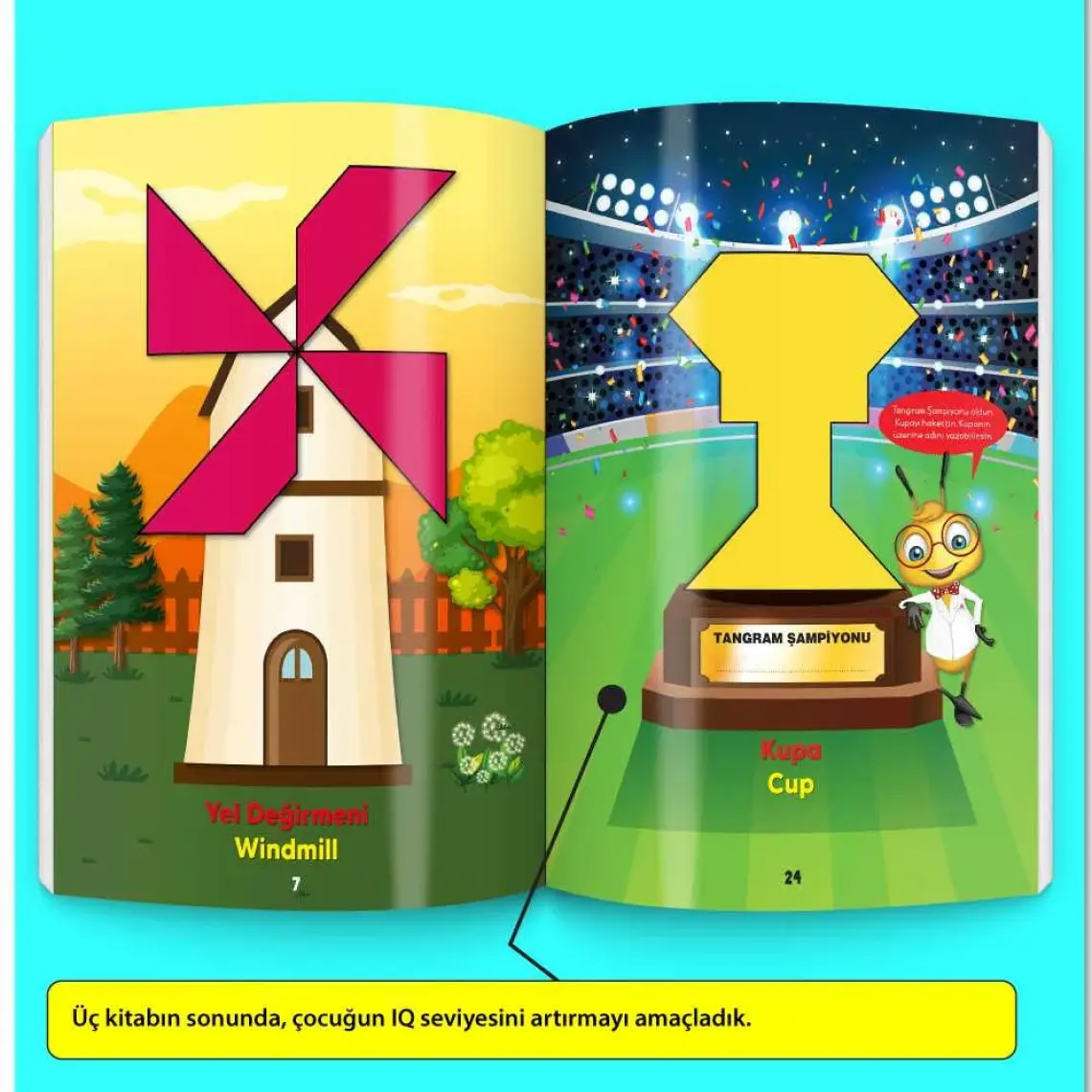 Yükselen Zeka 3-6 Yaş Tangram Kitap Seti - Dikkat Geliştiren Zeka Oyunu