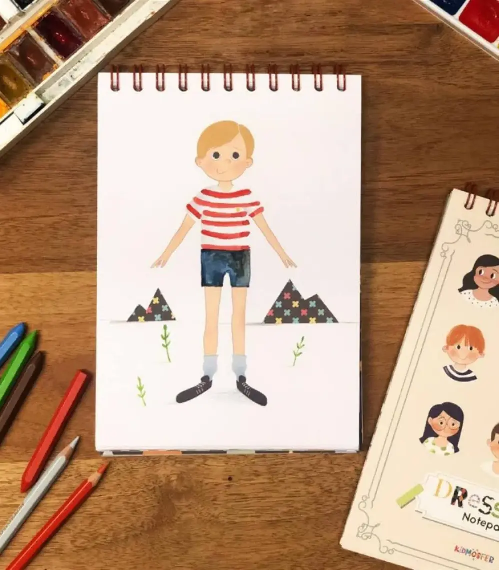 Kidmosfer Dress-Up Notepad Kes-Tasarla Defter