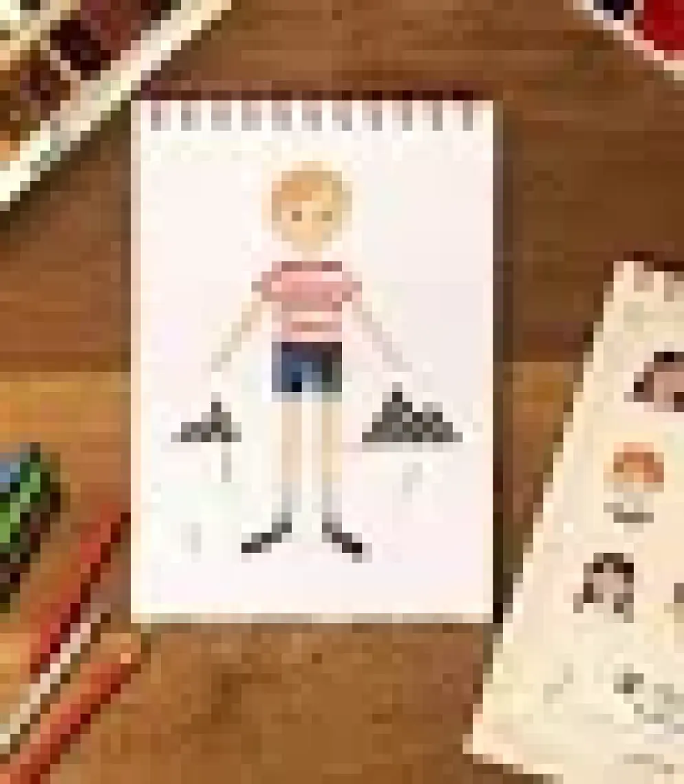 Kidmosfer Dress-Up Notepad Kes-Tasarla Defter