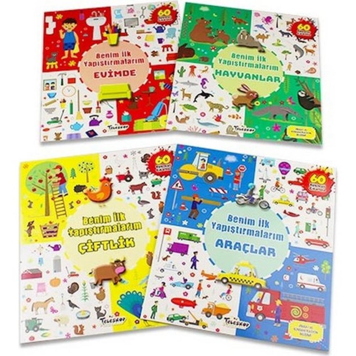 Teleskop Popüler Bilim Benim Ilk Yapıştırmalarım Seti 4 Kitap