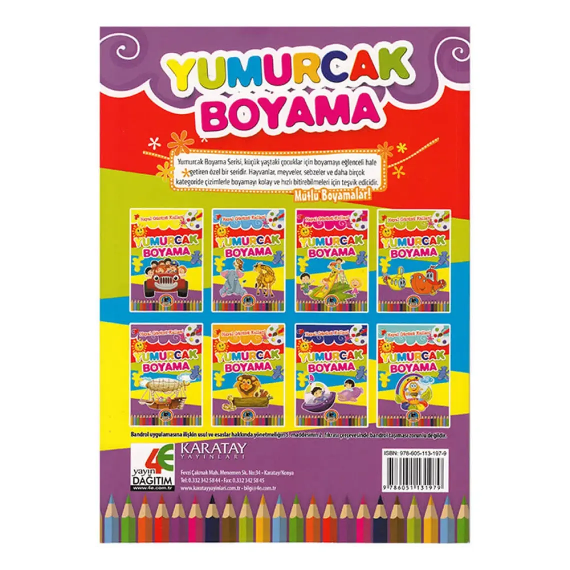 Yumurcak Boyama Kitabı Kalın (1 Adet)