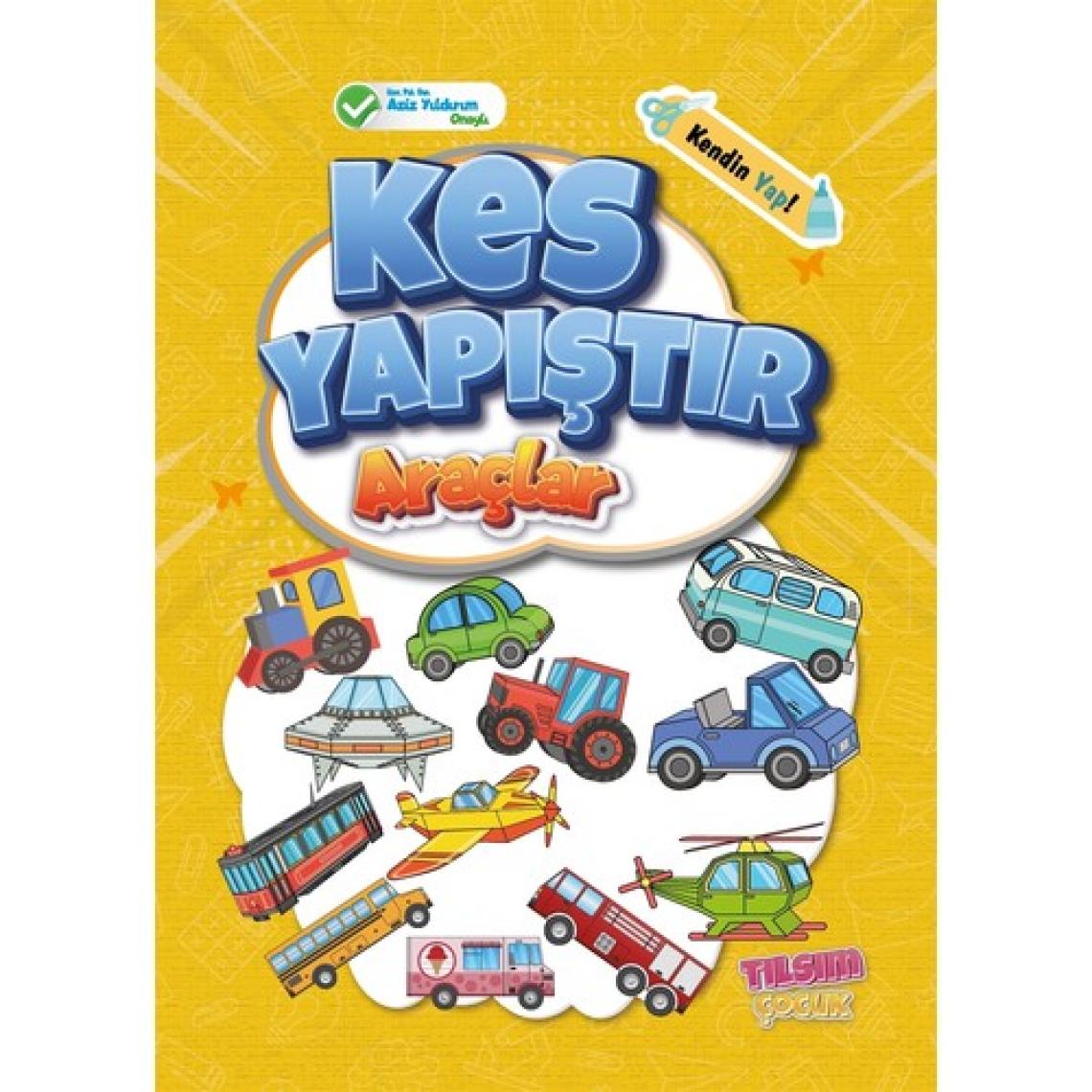 Tılsım Yayınevi Kes, Yapıştır Kitapları Seti + Güvenli Makas ve Yapıştırıcı