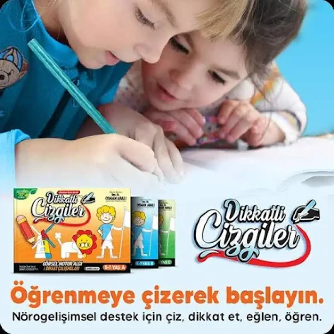 Adeda Yayıncılık Dikkatli Çizgiler Okuldan Önce Serisi 3 Kitap Set