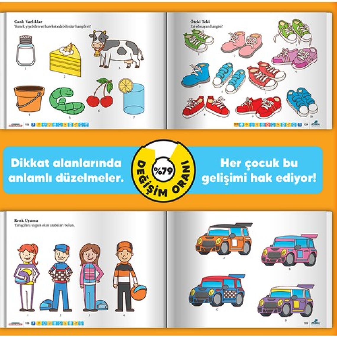 Adeda Yayıncılık Dikkati Güçlendirme Seti Anasınıfı 3 Yaş - Osman Abalı