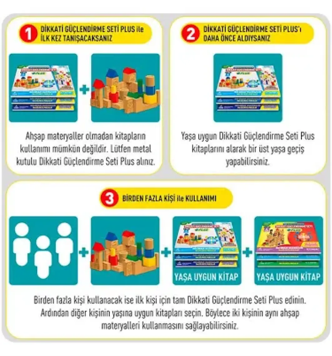 Adeda Yayıncılık Easy Dikkati Güçlendirme Seti 6-9 Yaş B Kitapçığı - Osman Abalı