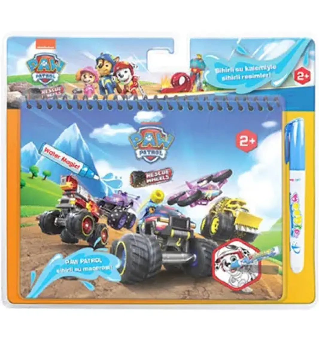 Magic Water Paw Petrol Nickelodeon Özel Sulu Kalem ile Sihirli Boyama Kitabı