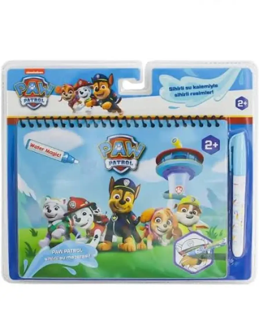 Magic Water Paw Petrol Nickelodeon Özel Sulu Kalem ile Sihirli Boyama Kitabı