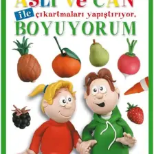 Aslı Ve Can İle Çıkartmaları Yapıştırıyor Boyuyorum - Meyveler Sebzeler (2+ Yaş)
