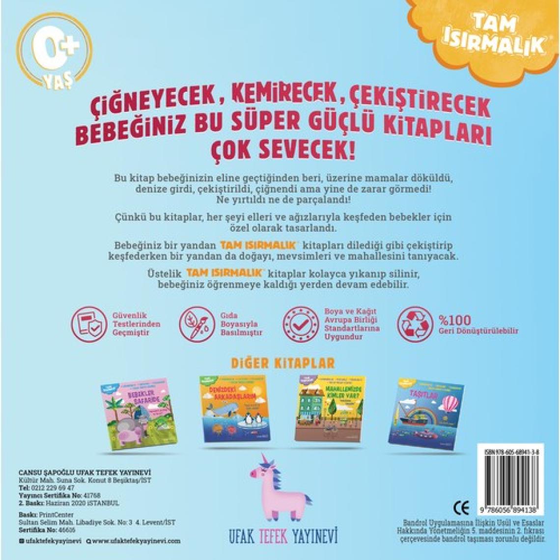 Tam Isırmalık Mevsimler Yırtılmayan Yıkanabilir Çiğnenebilir Yırtılmaz Kitap