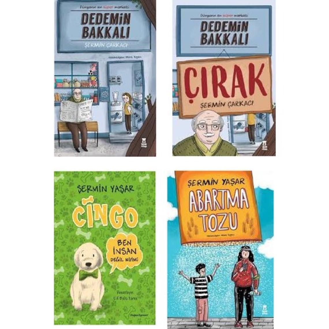 Şermin Yaşar 4 Kitap Set (Dedemin Bakkalı, Dedemin Bakkalı Çırak, Abartma Tozu, Cingo)