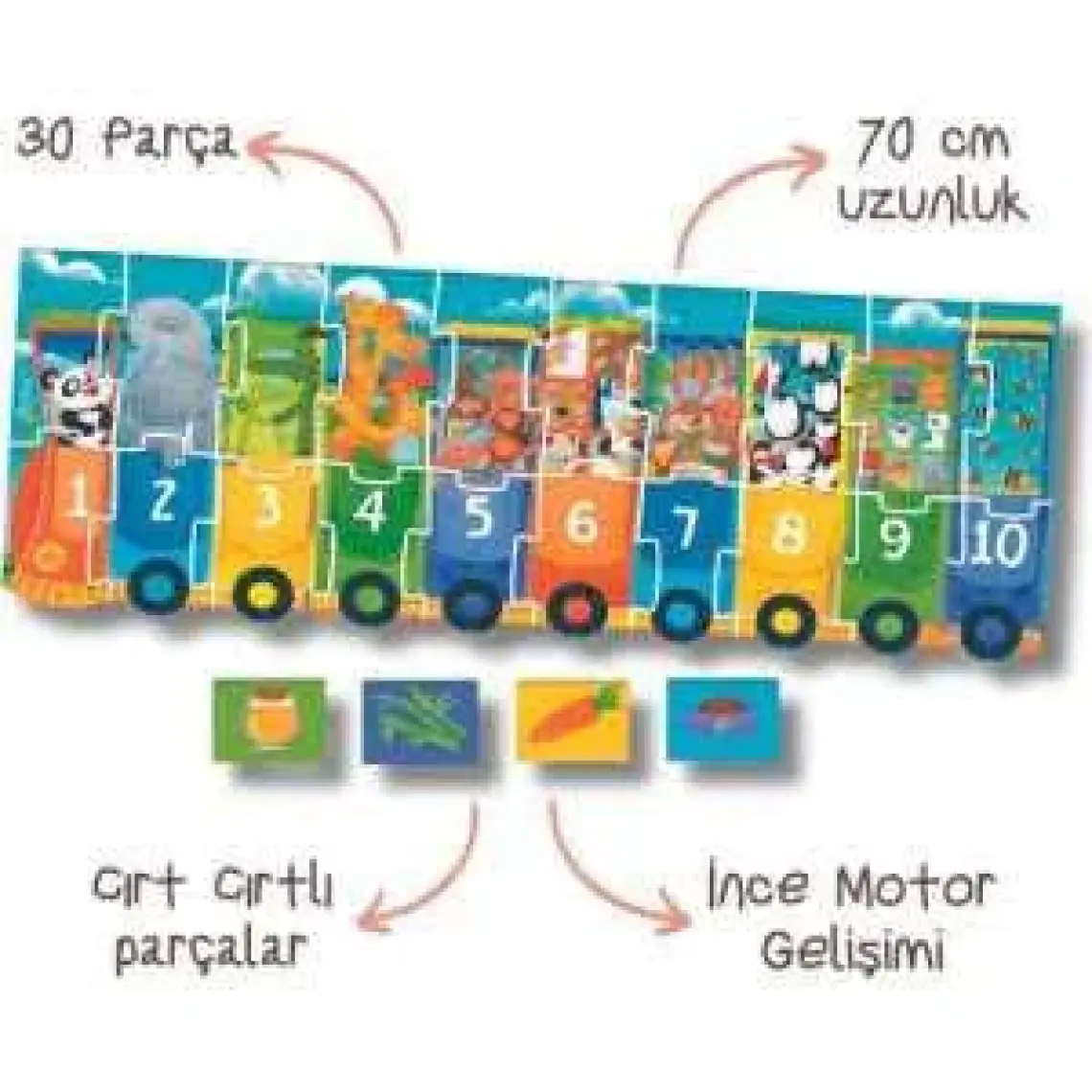 İlk Sayı Trenim - Cırt Cırtlı Yapboz ve Kitap Seti