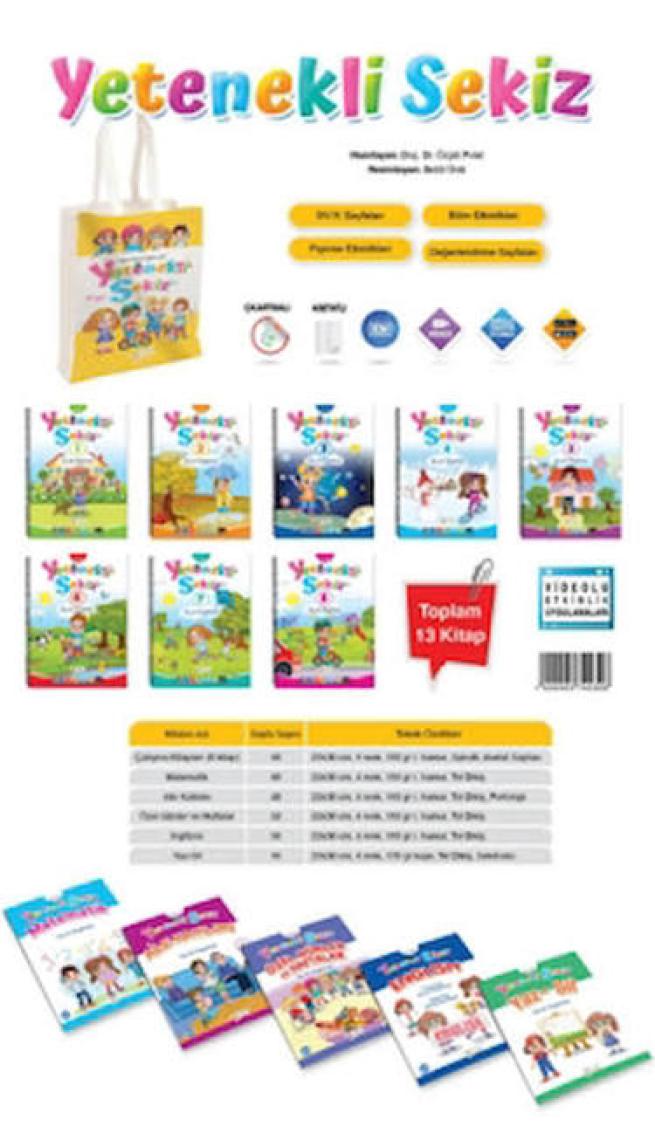 Yetenekli Sekiz 4+ Yaş Çantalı Set (13 Kitap)