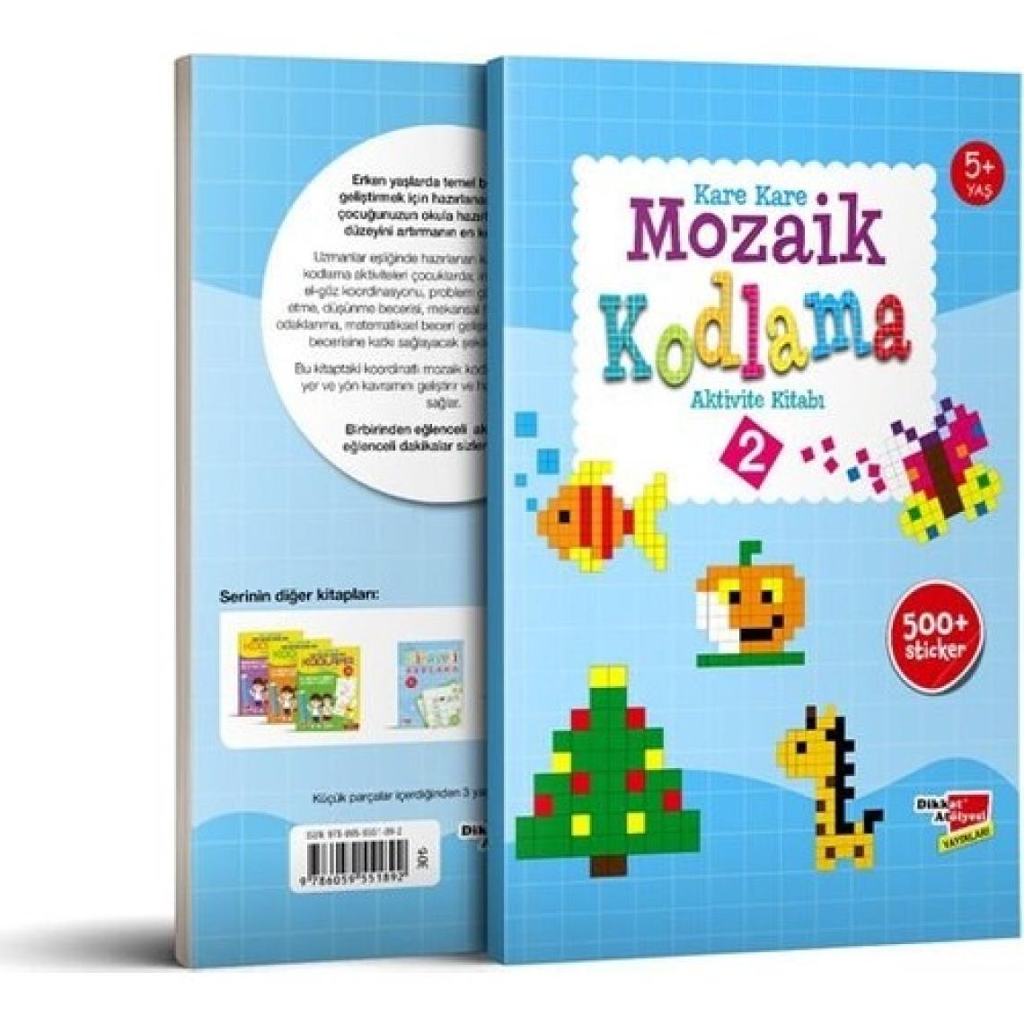 Okul Öncesi Kare Kare Mozaik Kodlama Aktivite Kitabı 2. Seviye
