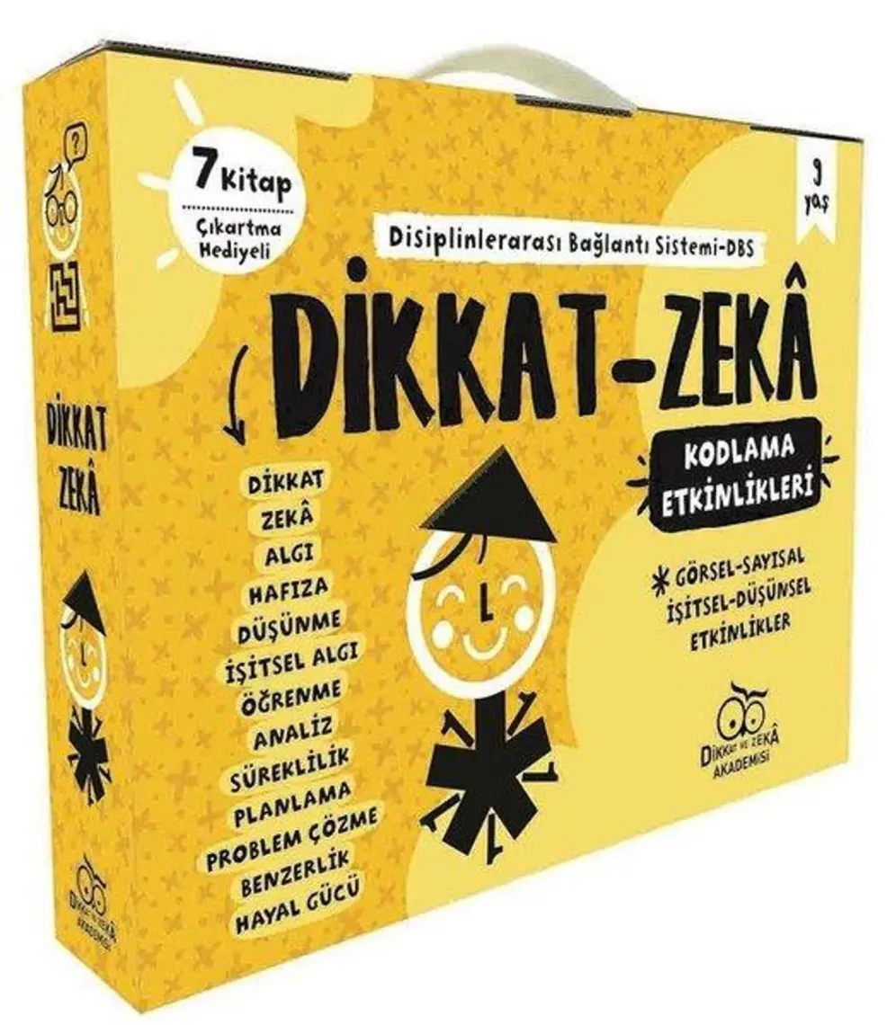 Dikkat  Zeka 3. Sınıf Seti  9 Yaş (7 Kitap) - Mehmet Türkdoğan