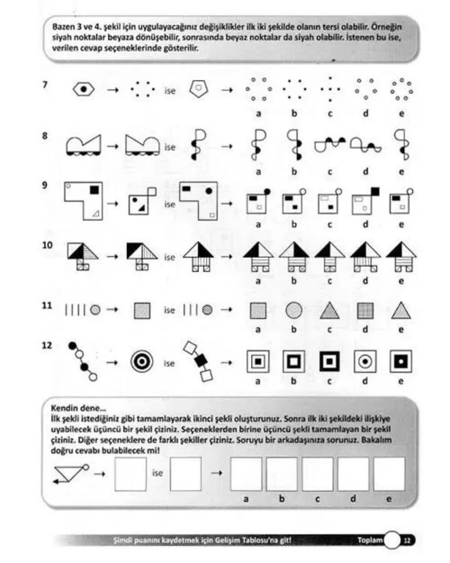 Dikkat ve Zeka Akademisi 10-11 Yaş Bilişsel ve Düşünsel Beceriler Hız Kazandırma 3. Kitap