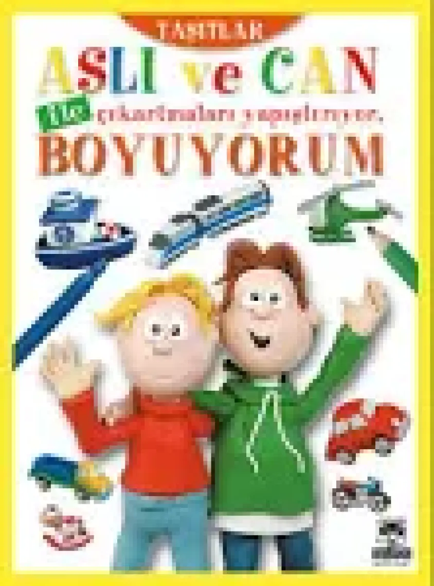 Aslı Ve Can İle Çıkartmaları Yapıştırıyor, Boyuyorum