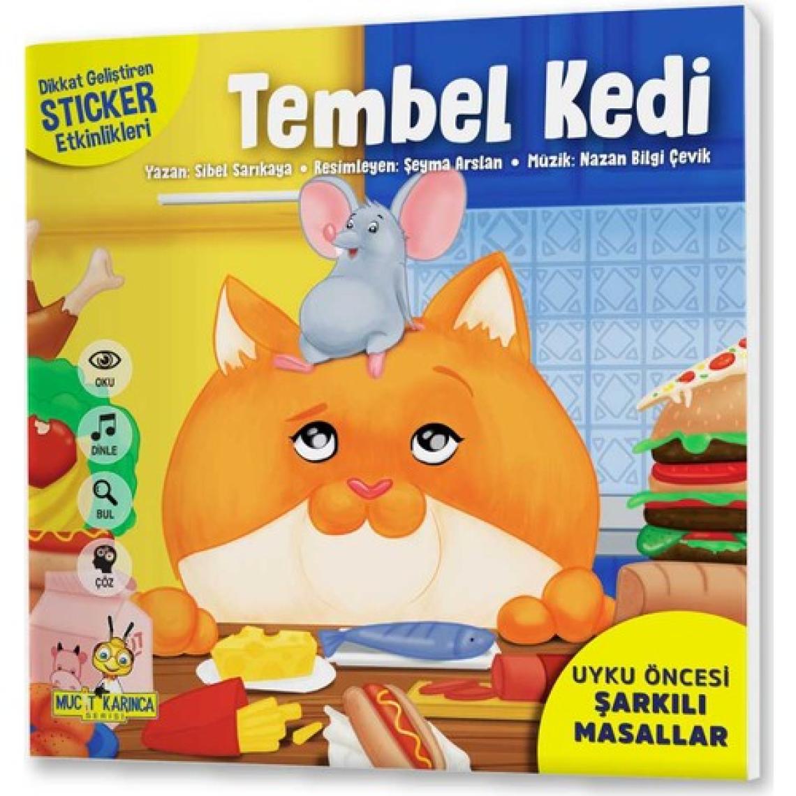 Yükselen Zeka Yayınları 2+ Yaş Uyku Öncesi Şarkılı Masallar Serisi ( Dikkat Geliştiren Sticker Bulmacalar- Konuşma Becerisi Destekli)