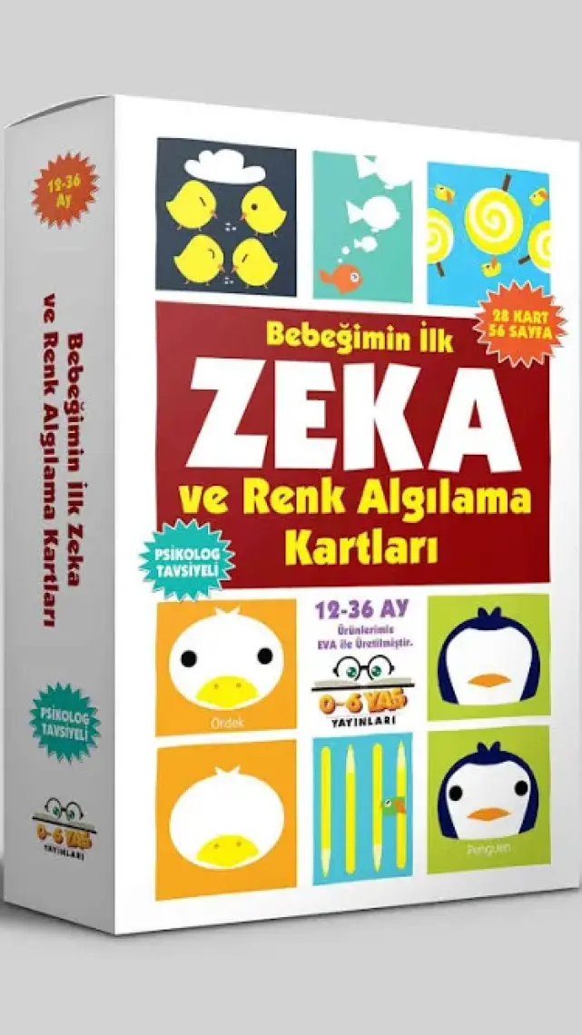 0-6 Yaş Yayınları Bebeğimin İlk Zeka Ve Renk Algılama Kartları / 12-36 Ay -