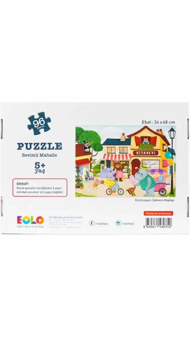 96 Parça Puzzle Sevimli Mahalle