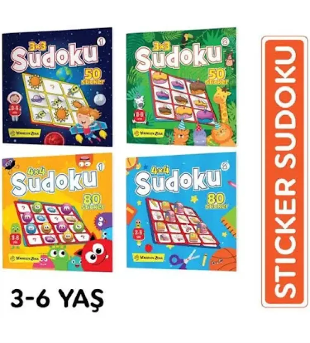 Yükselen Zeka Yayınları 3-6 Yaş Stickerlı Sudoku Seti