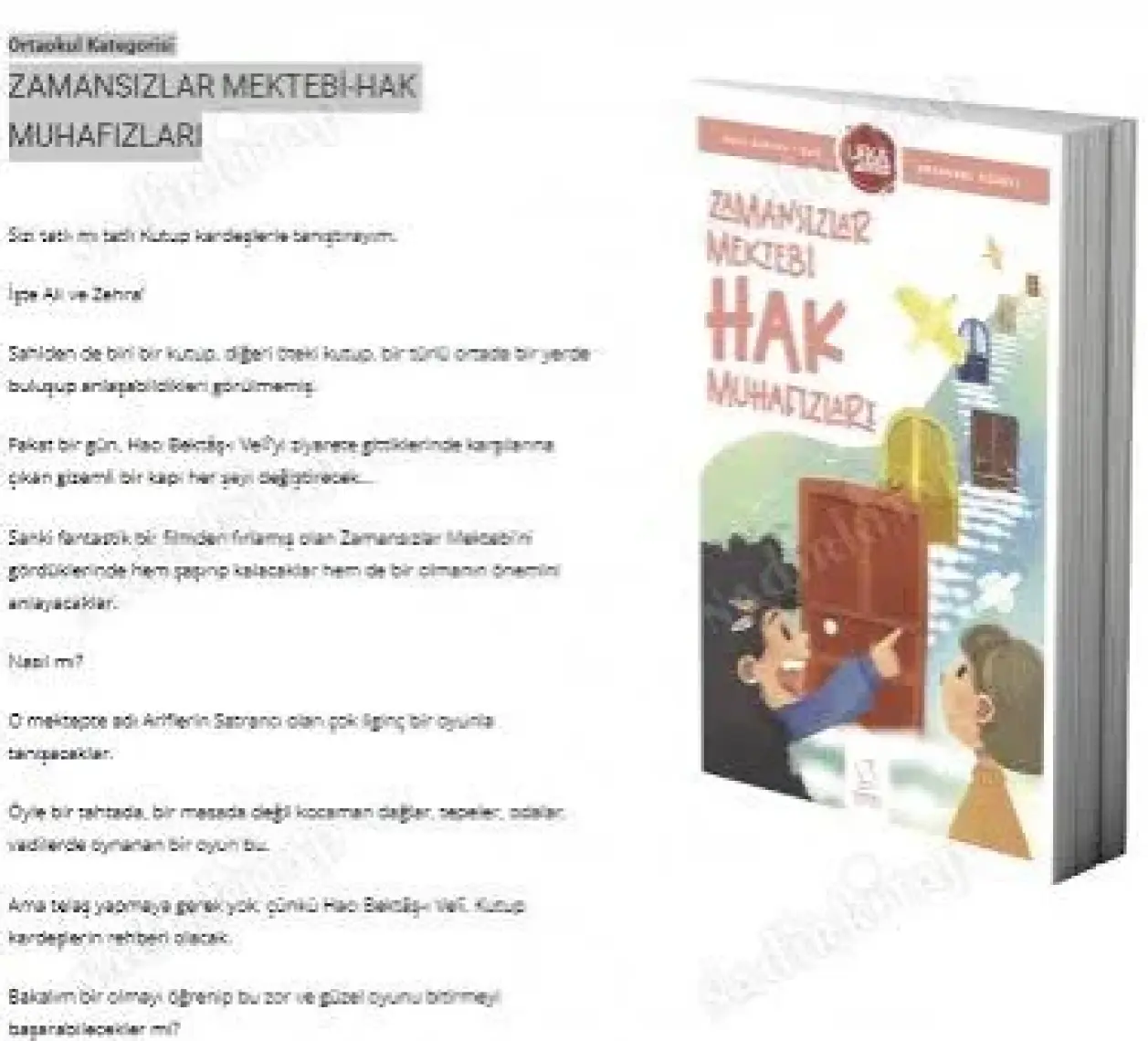 Zamansızlar Mektebi Hak Muhafızları (UY12) Ortaokul Düzeyi - Merve Özcan