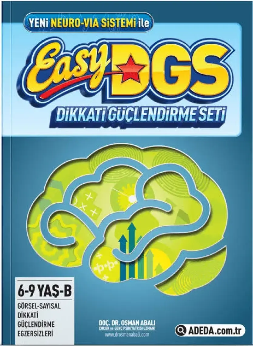 Adeda Yayıncılık Easy Dikkati Güçlendirme Seti 6-9 Yaş B Kitapçığı - Osman Abalı