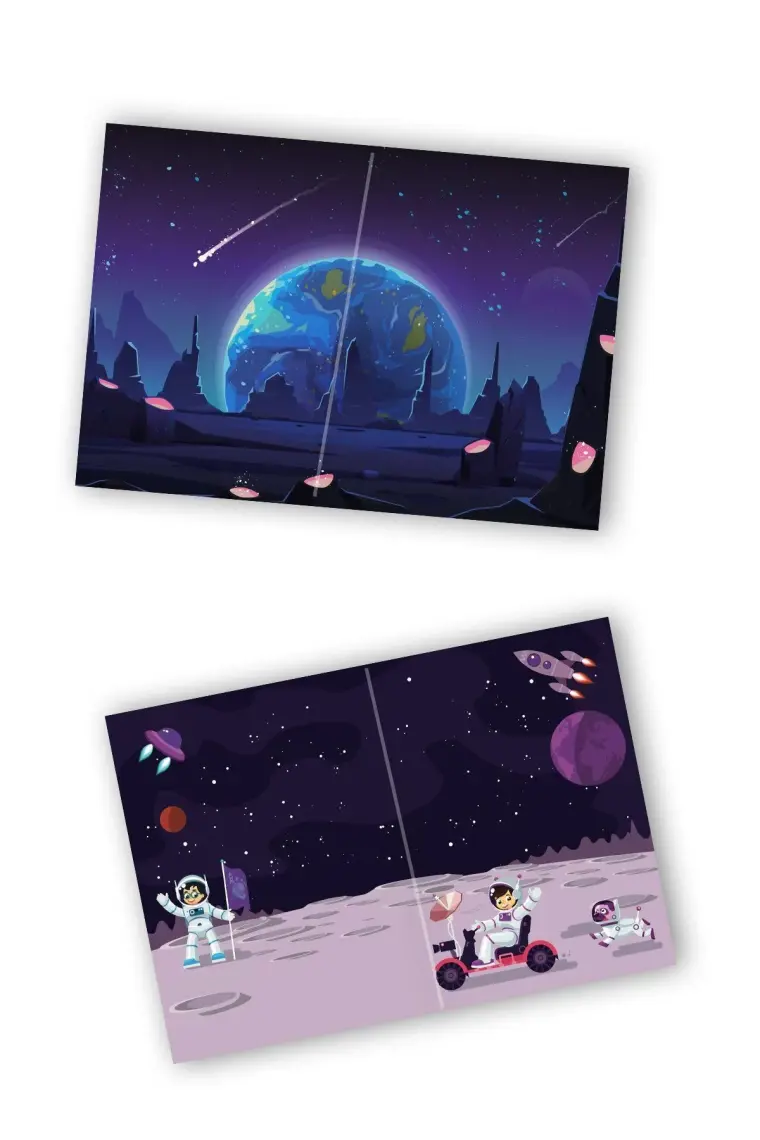 Mert Bebek My Sticker Book '' Space'' , Tükenmeyen Sticker Kitabı Uzay
