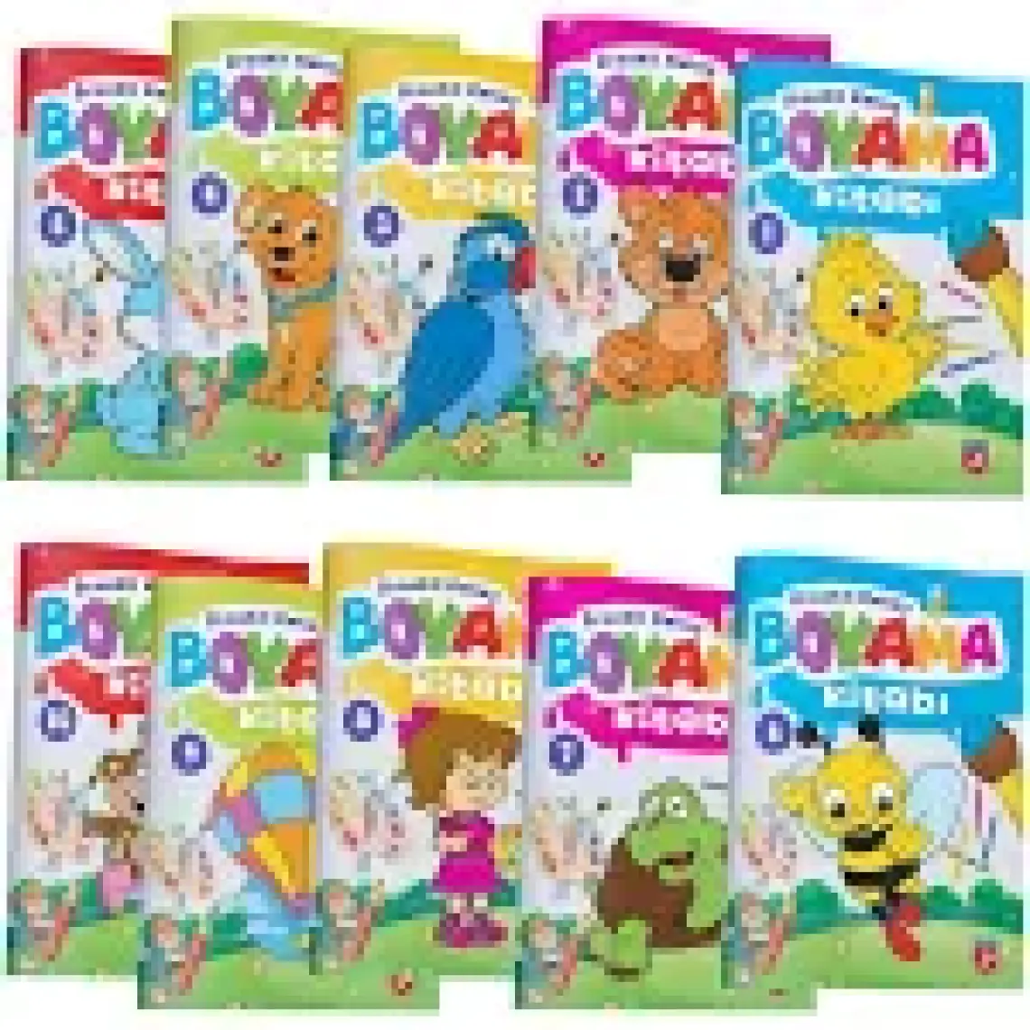 Örnekli Kolay Boyama Kitabı 10 Kitap Takım