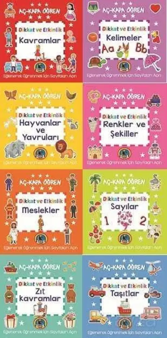 Aç Kapa Öğren Seti 8 Kitap