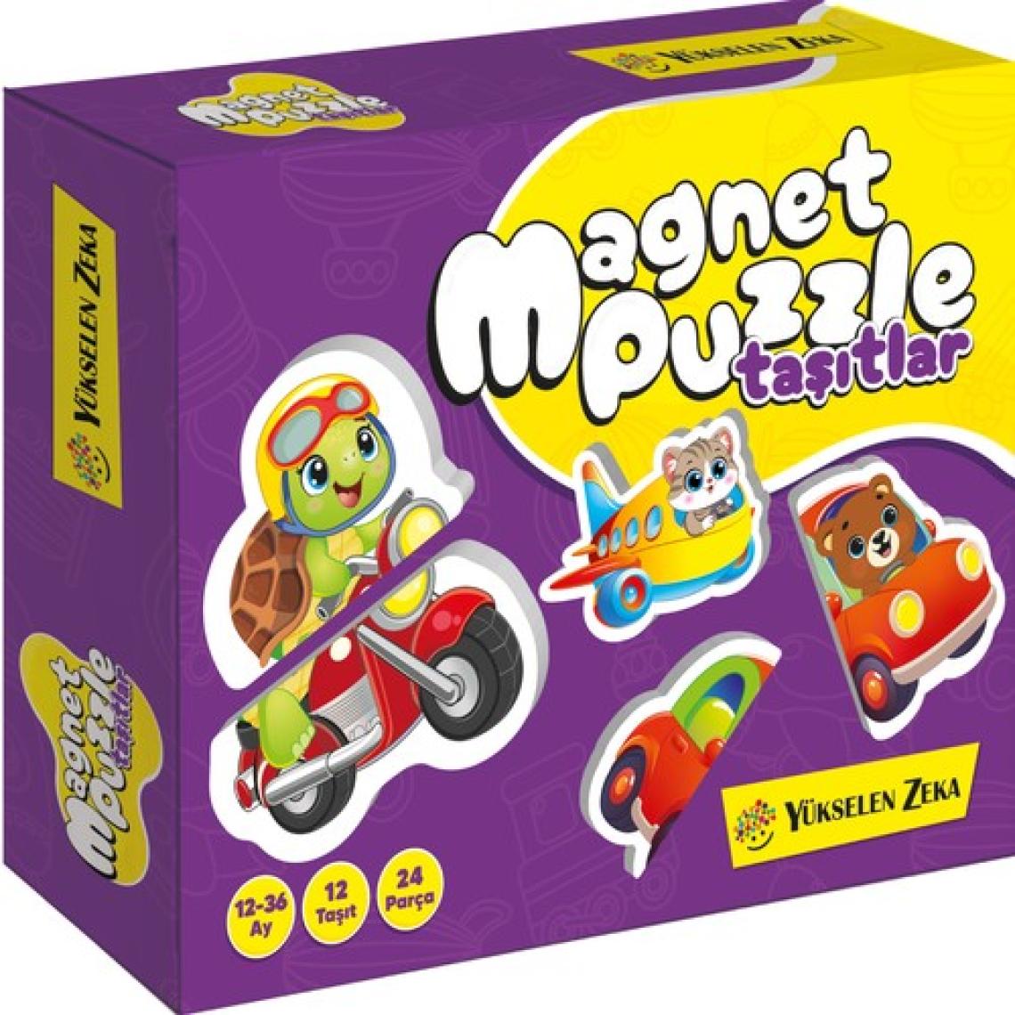 Eğlenceli ve Eğitici Taşıtlar Magnet Puzzle - 12-36 Ay Arası Çocuklar için İlk Kitap