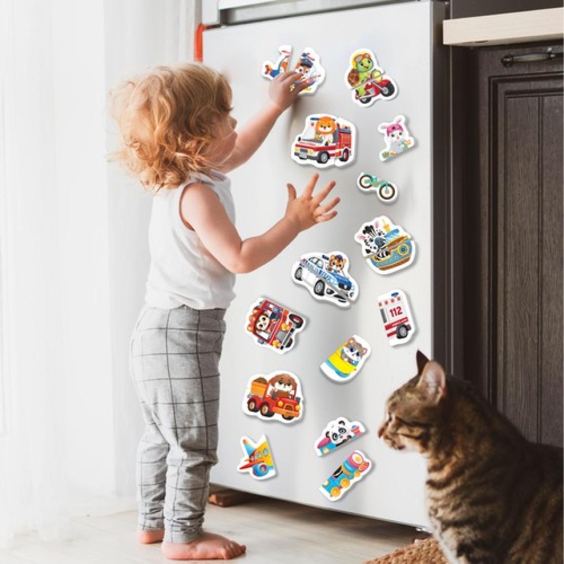 Eğlenceli ve Eğitici Taşıtlar Magnet Puzzle - 12-36 Ay Arası Çocuklar için İlk Kitap