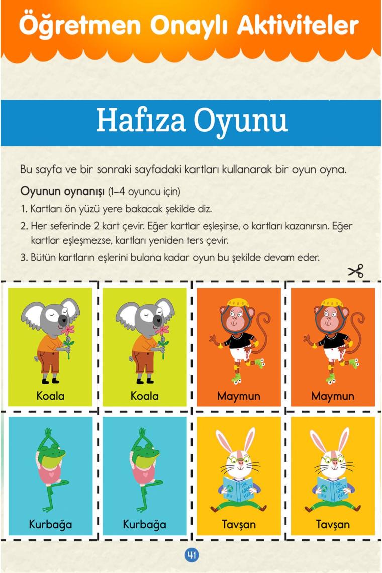 Okul Öncesi Makas Etkinlikleri Kes, Yapıştır, Oyna 1. Seviye