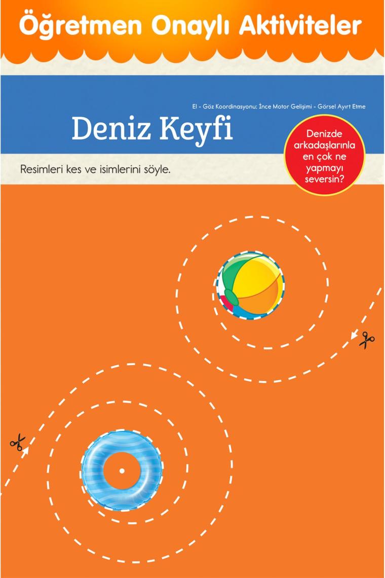 Okul Öncesi Makas Etkinlikleri Kes, Yapıştır, Oyna 1. Seviye