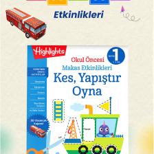 Okul Öncesi Makas Etkinlikleri Kes, Yapıştır, Oyna 1. Seviye