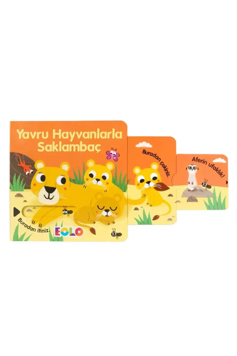 Yavru Hayvanlarla Saklambaç  (Hareketli Kitap & Kaydır Gör)