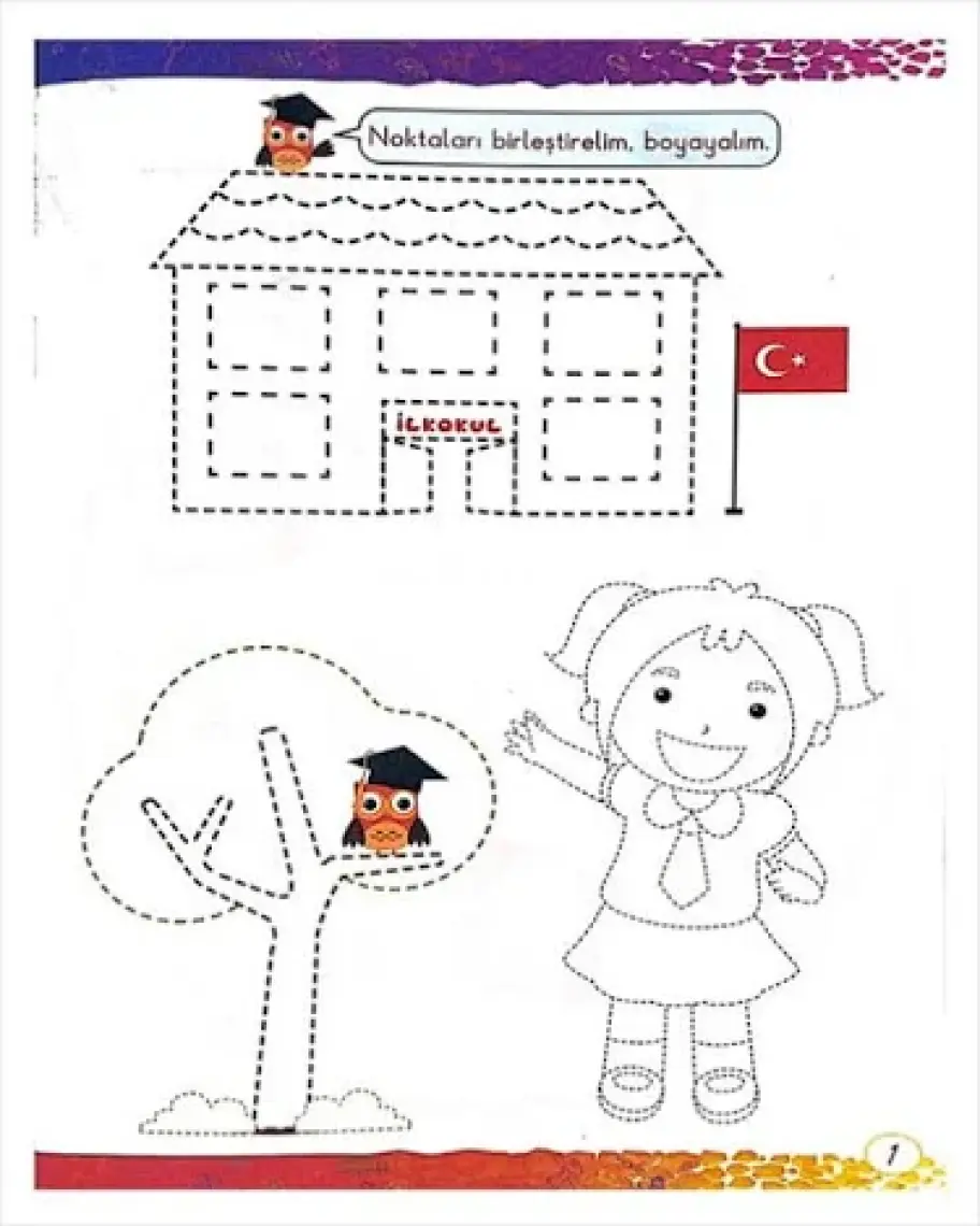 Yuva Çizgiden Yazıya Çalışma Defteri-Dik Temel Harflerle