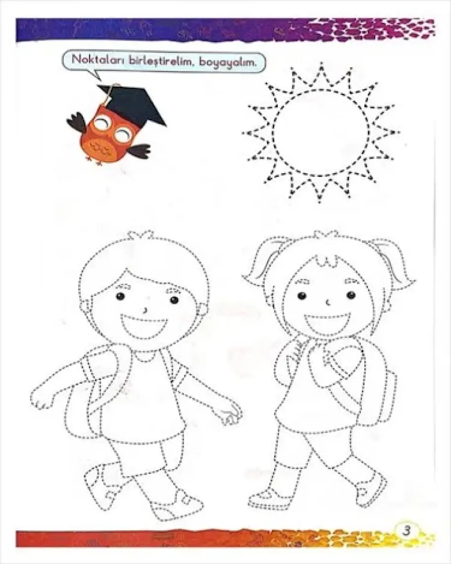 Yuva Çizgiden Yazıya Çalışma Defteri-Dik Temel Harflerle