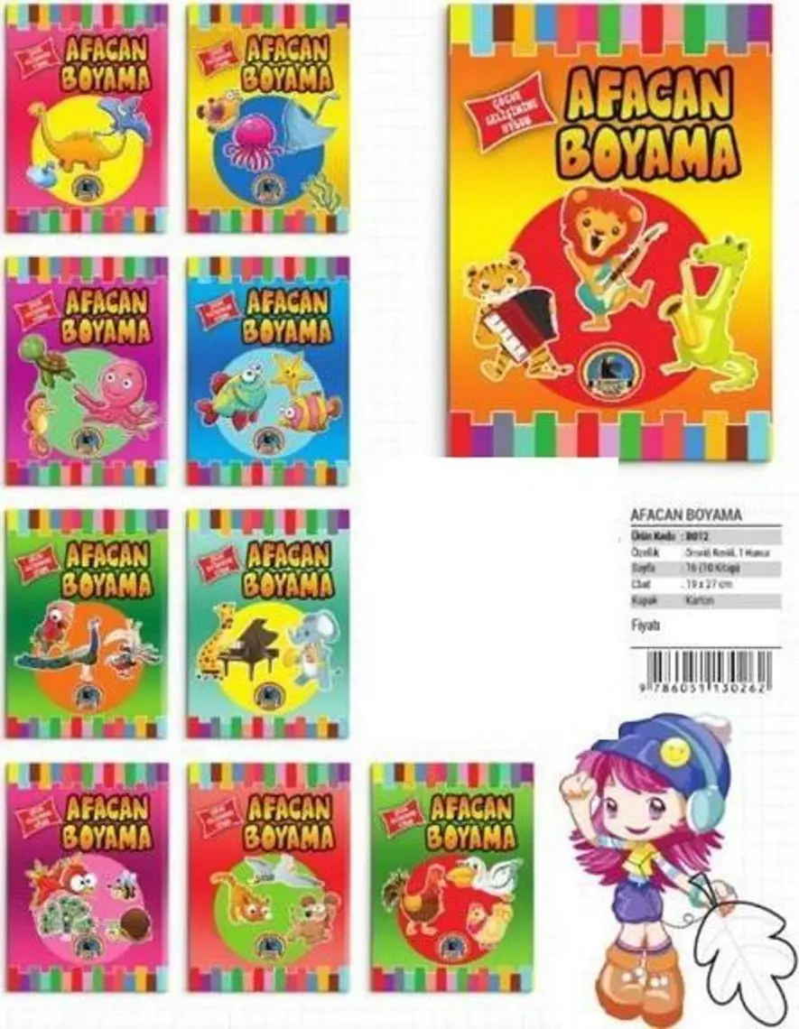 Çocuk Gelişimine Uygun Afacan İnce Boyama (1 Kitap)