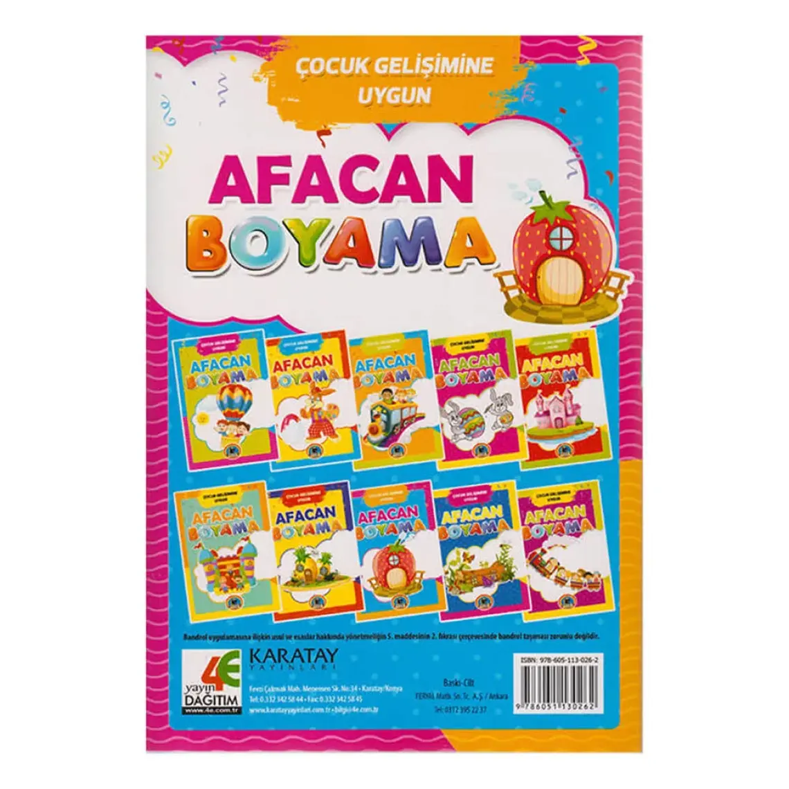Çocuk Gelişimine Uygun Afacan İnce Boyama (1 Kitap)