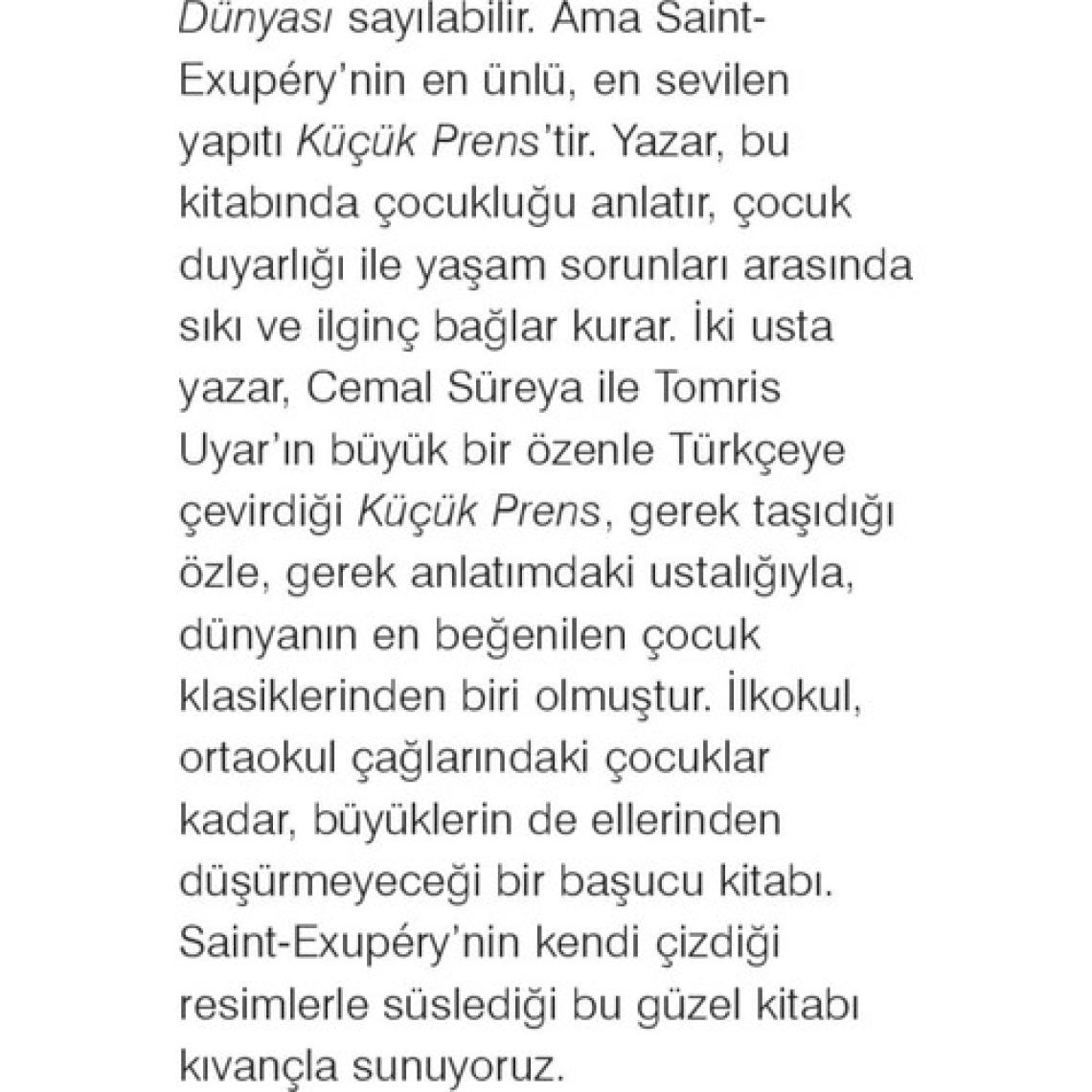 Küçük Prens - Antoine de Saint-Exupéry, 9-12 Yaş Arası Çocuklar İçin Klasik Eser