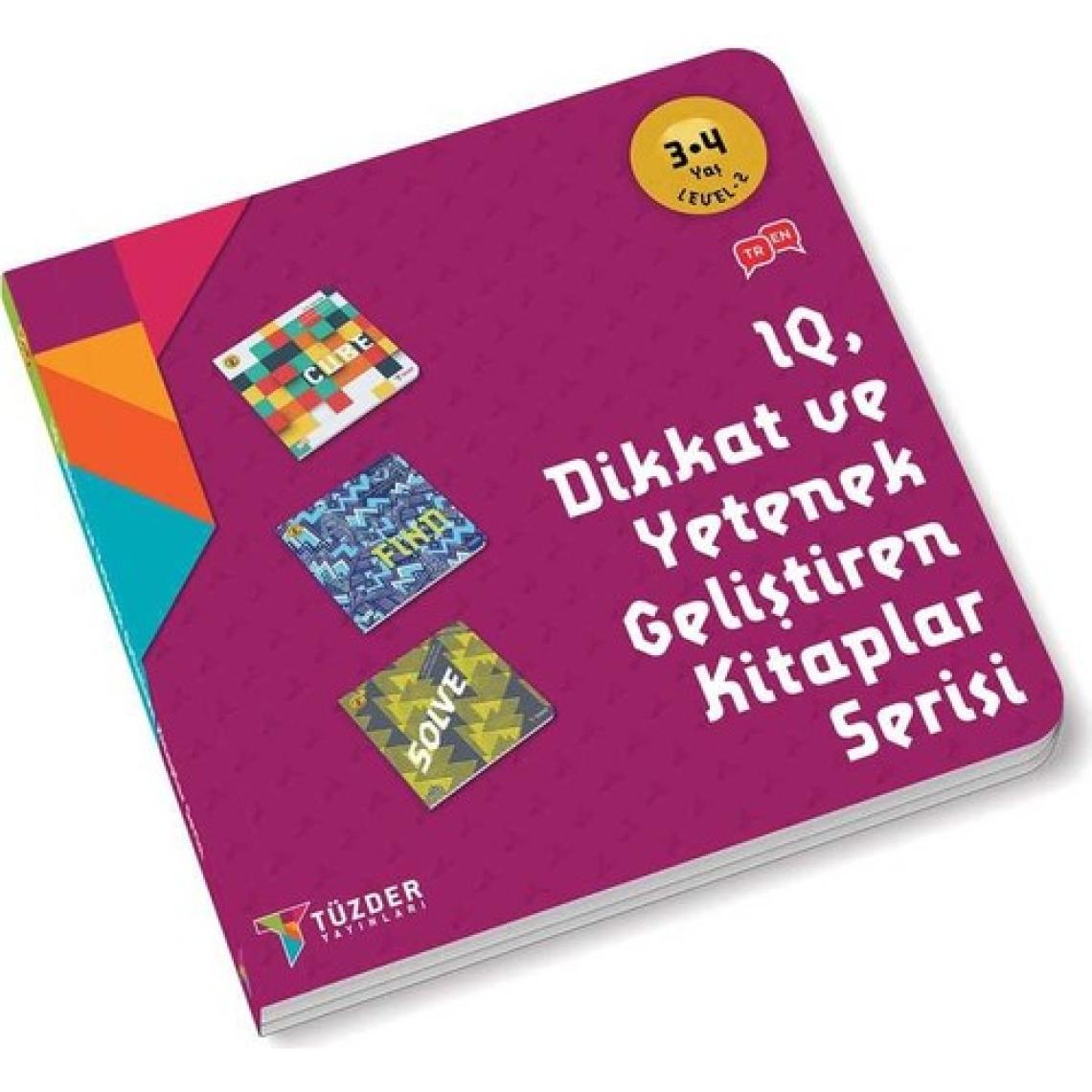 IQ Dikkat ve Yetenek Geliştiren Kitaplar Serisi 3-4 Yaş Level 2 (3 Kitap Takım)