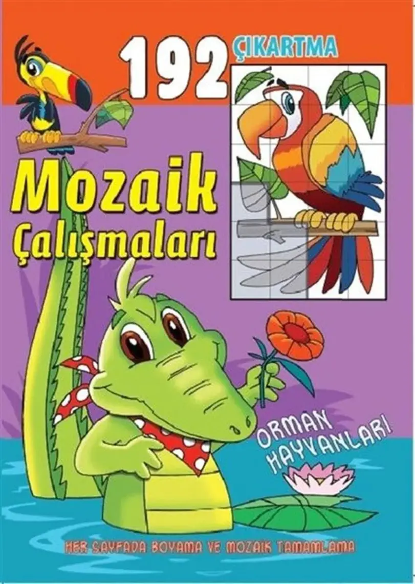 Revzen Kitap - Mozaik Çalışmaları 192 Çıkartma -  Orman Hayvanları