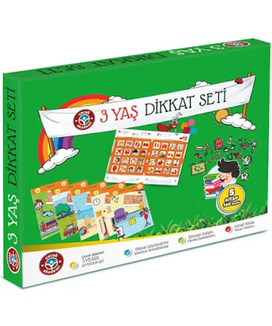 Çocuk Akademi  3 Yaş Dikkat Seti
