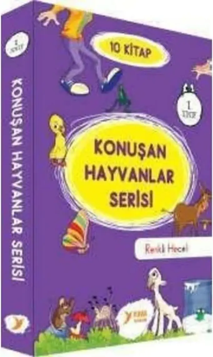 1. Sınıf Konuşan Hayvanlar Serisi Renkli Heceli 10 Kitap - Müzehher Özgün
