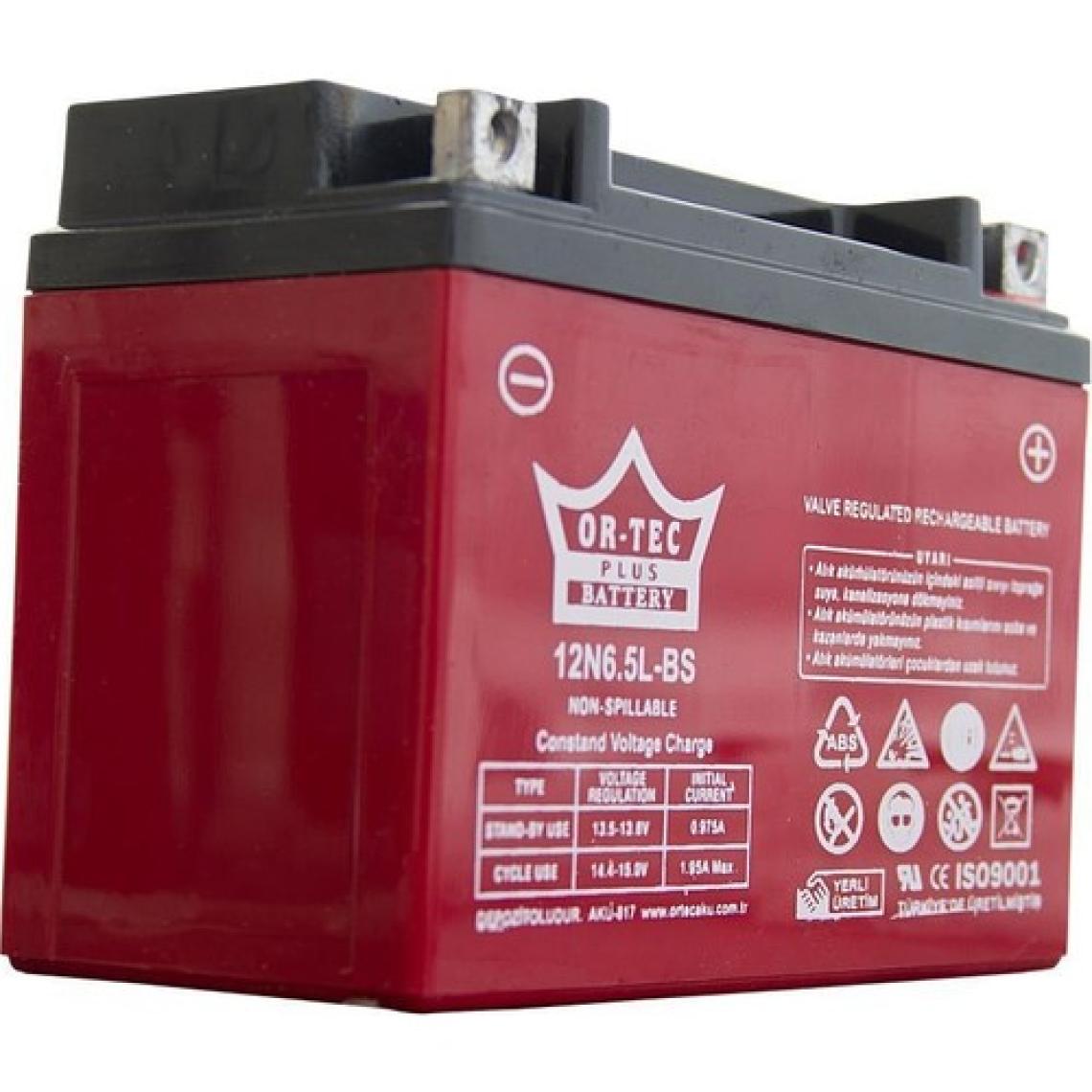 Or-Tec 12V 6.5Ah / 12N6.5L-Bs Motosiklet Aküsü